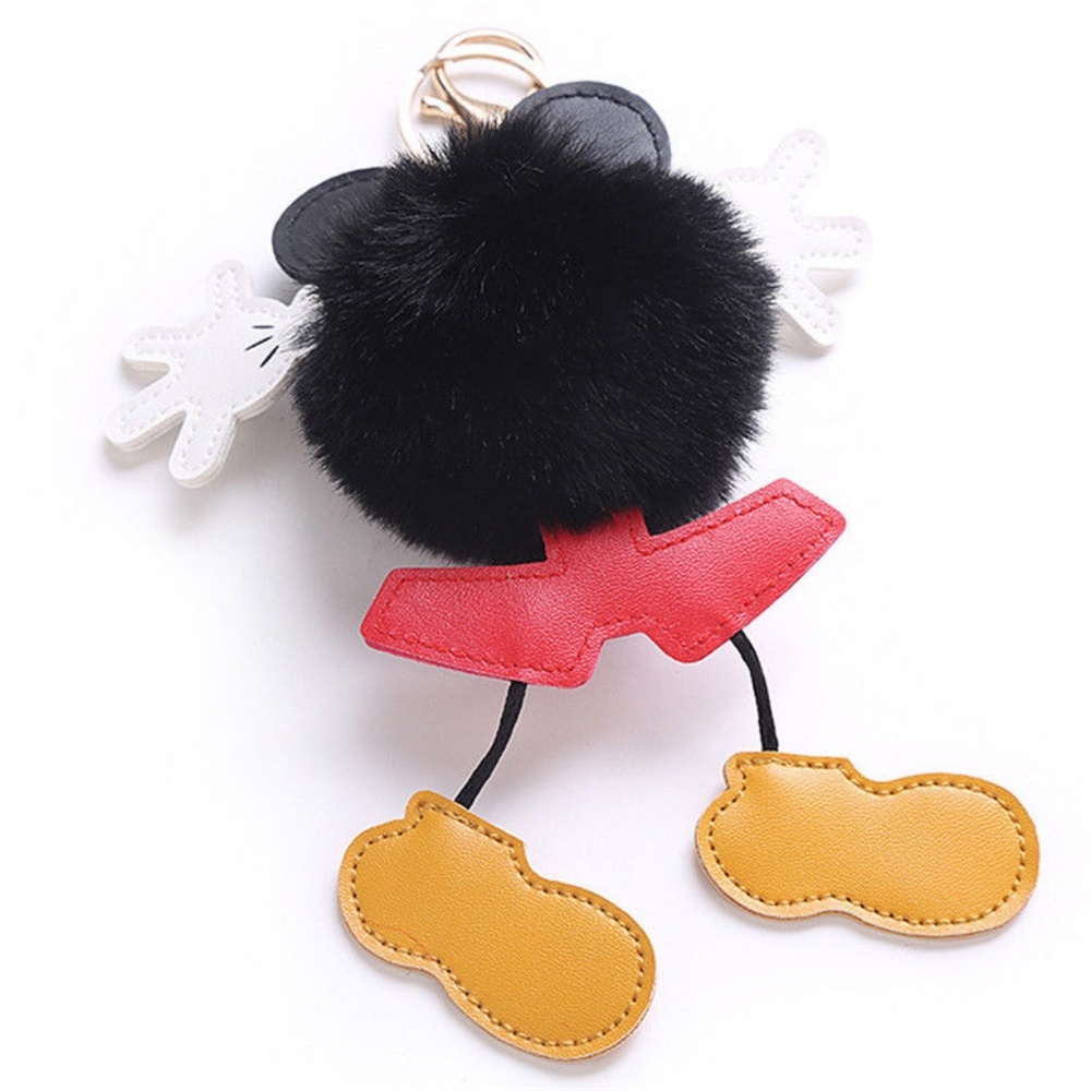 Now Here! M Mouse Pom Pom Handbag Charm - Picture 2 of 3
